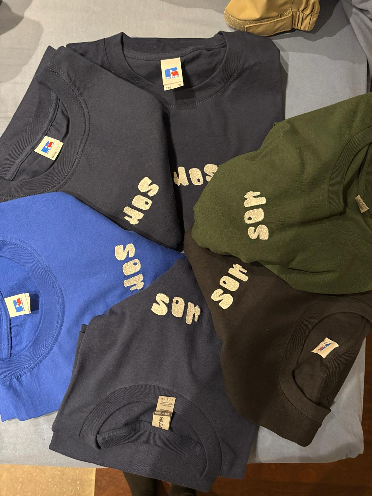 Camisetas HOS bordadas